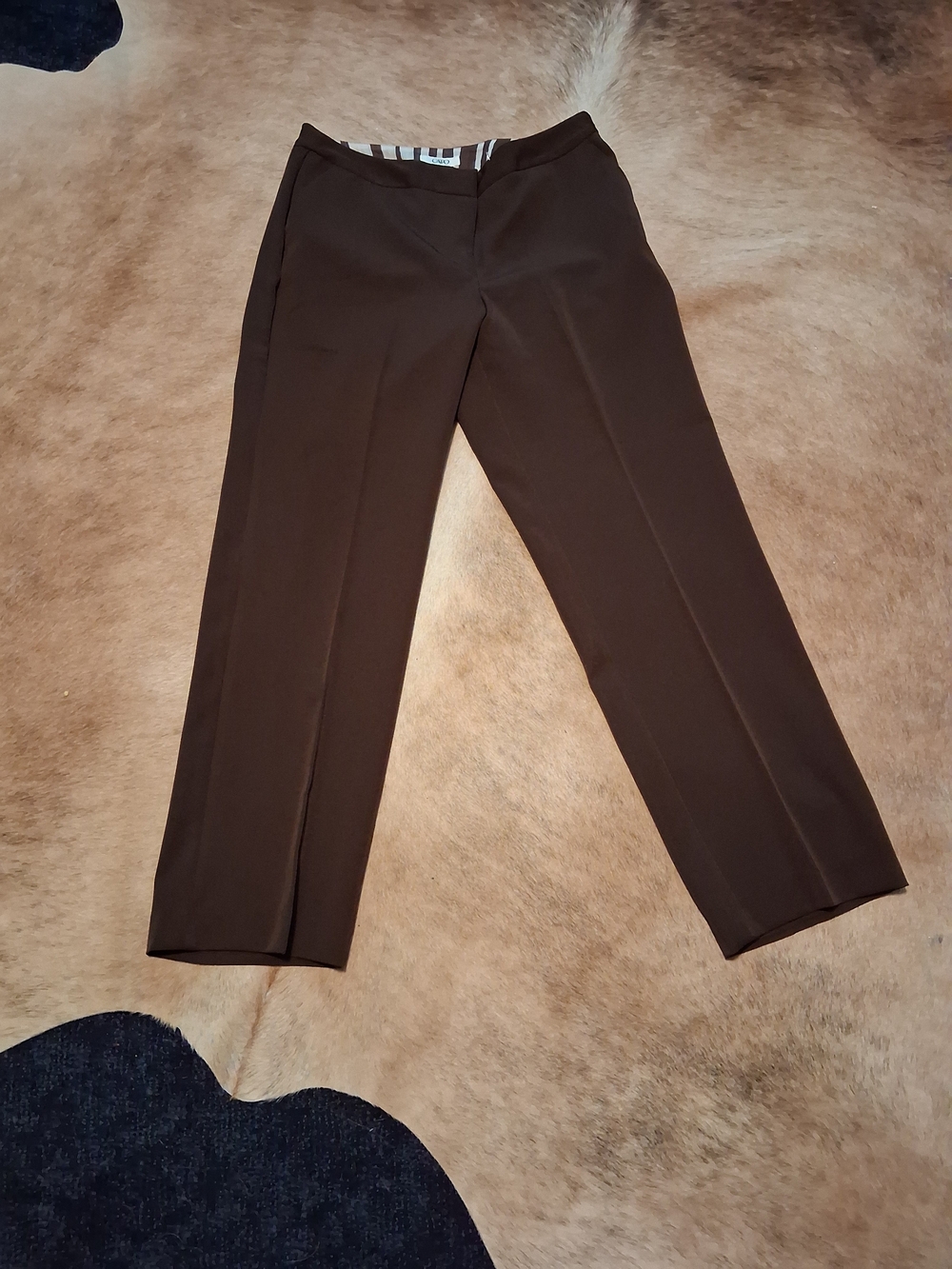 Cato Brown Straight-Leg Women's Dress Pants